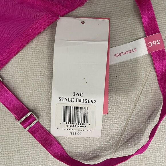Issac Mizrahi New York Fuschia Pink Padded Push Up Bra Size 36C "NWT" - Picture 4 of 7